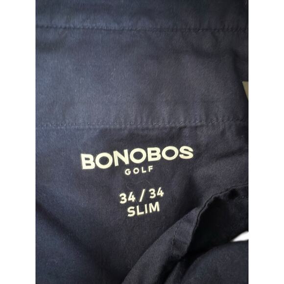 Bonobos Golf Pants Men's Blue Slim Fit Basic Casual Straight Leg Size 34 x 34 - Picture 2 of 12